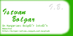 istvan bolgar business card